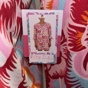 STELLA parker beautiful begonias UPF 50 sun protection dress size small